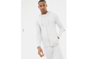 River Island tracksuit zip through hoodie in soft gray